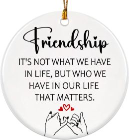 Friendship Ornament, Friends Christmas Ornaments 2025, Friend Ornaments for Women - Friendship Gifts for Women, Best Friend, Xmas Gifts for Friends
