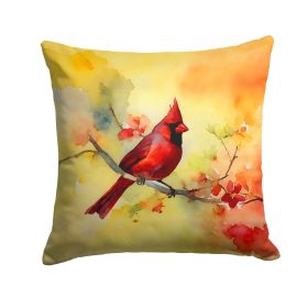 Cardinal Throw Pillow Machine Washable, Indoor Outdoor Decorative Pillow for Couch, Bed or Patio, 18Hx18W