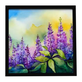 Idaho Syringa in Watercolor Framed Metal Print Bathroom, Kitchen, Office, Home Decor Wall Art Ready to Hang, Square, 8X8