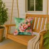 Delaware Peach Blossom in Watercolor Throw Pillow Machine Washable, Indoor Outdoor Decorative Pillow for Couch, Bed or Patio, 18Hx18W