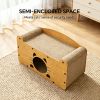 Cat Bed Sofa Large Pet Board Cartoon Bed with Dangling Pendant Cat Sleep Bed Kitten Sofa