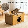 Cat Bed Sofa Large Pet Board Cartoon Bed with Dangling Pendant Cat Sleep Bed Kitten Sofa