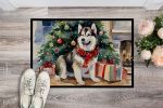 NEW Alaskan Malamute Cozy Christmas Doormat Front Door Mat Indoor Outdoor Rugs for Entryway, Non Slip Washable Low Pile, 18H X 27W