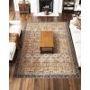 Area Rug, 7.5 x 9.5 ft Large Washable Rug, Non-Slip and Tear-Resistant Soft Carpet, Pet & Child Friendly Vintage Area Rugs, Indoor Mat for Bedroom