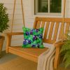Wisconsin Wood Violets in Watercolor Throw Pillow Machine Washable, Indoor Outdoor Decorative Pillow for Couch, Bed or Patio, 14Hx14W