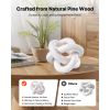 Wood Chain Link Decor, 3 Link, Hand Carved Wooden Knot Decor, Coffee Table Decoration Modern Shelf Accents
