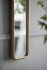 47" x 8" Full Length Mirror with Antique Gold Metal Frame, Long Mirror for Hallway Living Room Bedroom Bathroom