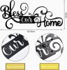 Bless This Home Wall Decor God Bless This Home Decor Sign Black Metal Wall Decorations 12.8 x 5.9 Inches for Farmhouse Entryway Living Room Kitchen Di