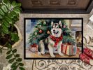 NEW Alaskan Malamute Cozy Christmas Doormat Front Door Mat Indoor Outdoor Rugs for Entryway, Non Slip Washable Low Pile, 18H X 27W
