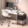 Modern Metal Wood Printer Stand Table File Cabinet with Fabric Drawer on Wheels