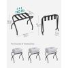 Set of 2- Sturdy Black Metal Folding Luggage Rack