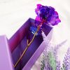 Artificial Purple Rose Flower Gifts for Mothers Day Mom Gifts, Purple Eternity Rose Glass Forever Flowers for Mom from Daughter Mother's Day