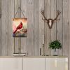 NEW Cardinal Wall or Door Hanging Prints Aluminum Metal Sign Kitchen Wall Bar Bathroom Plaque Home Decor Front Door Plaque, 12x16, Multicolor