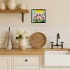 Orchids in Watercolor Framed Metal Print Bathroom, Kitchen, Office, Home Decor Wall Art Ready to Hang, Square, 8X8